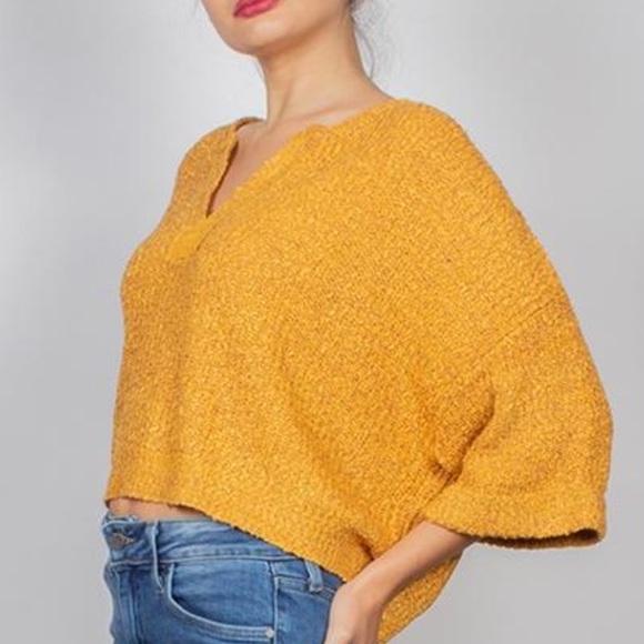 Yellow Oversized Sweater - Picture 4 of 4